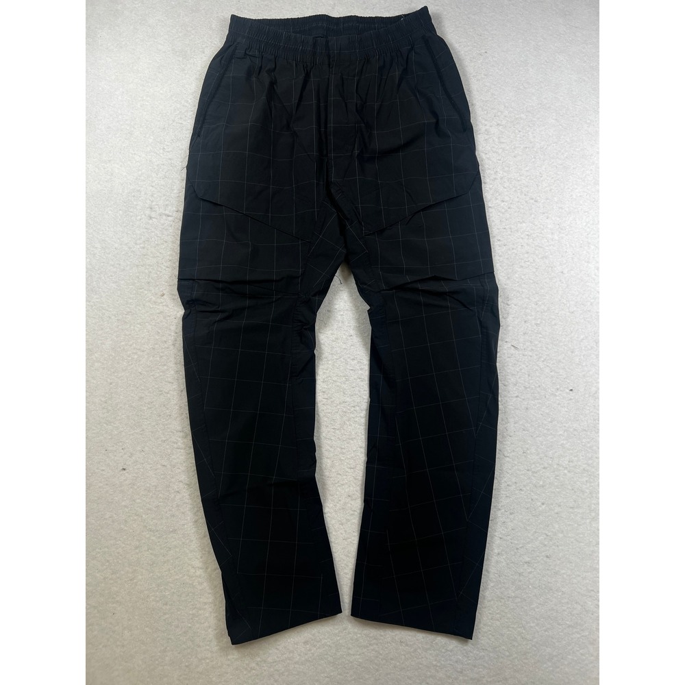 Nike‎ Men's Black Grid Pattern Athletic Track Pants Size M